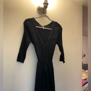Free People Black Long Sleeve Dress